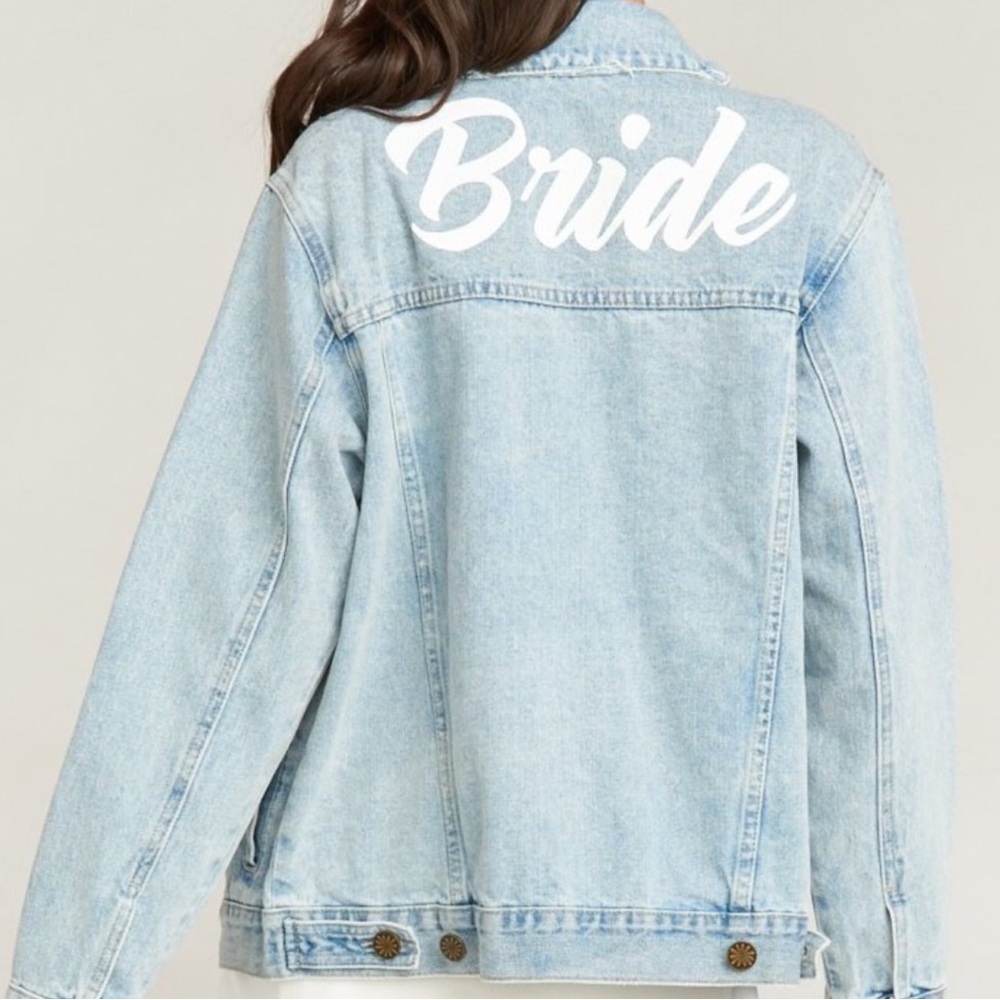 Show Me Your MuMu Light Blue Denim 'Bride' Jean Jacket